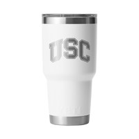 USC Trojans Yeti White Arch 30oz Rambler with Magslider Lid